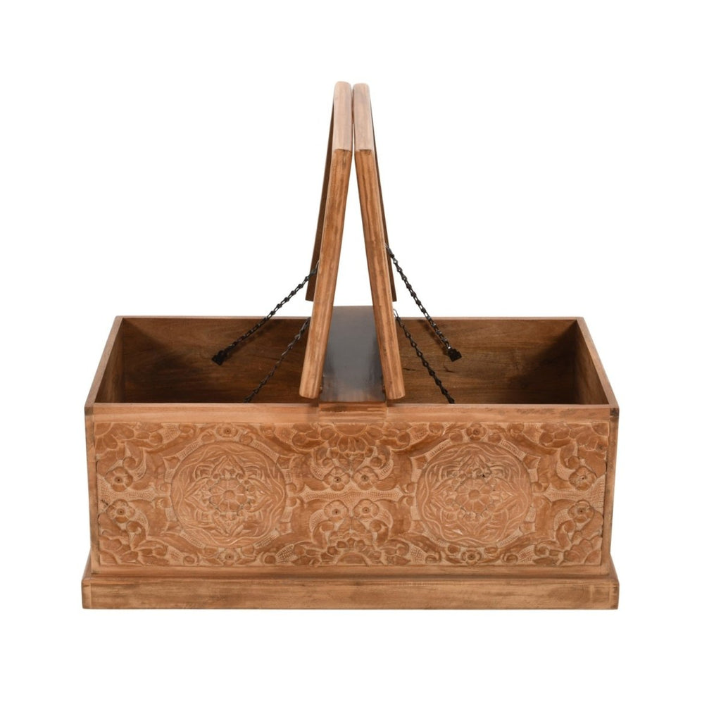 Carved Mango Wood Coffee Table/Blanket Box - Joe’s Haven