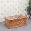 Carved Mango Wood Coffee Table/Blanket Box - Joe’s Haven
