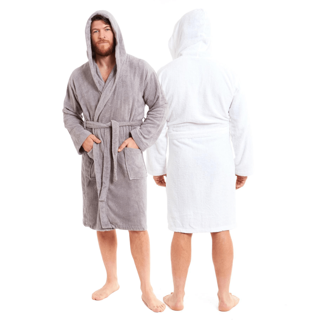 Men's Luxury Bamboo Cotton Hooded Bathrobe - Joe’s Haven