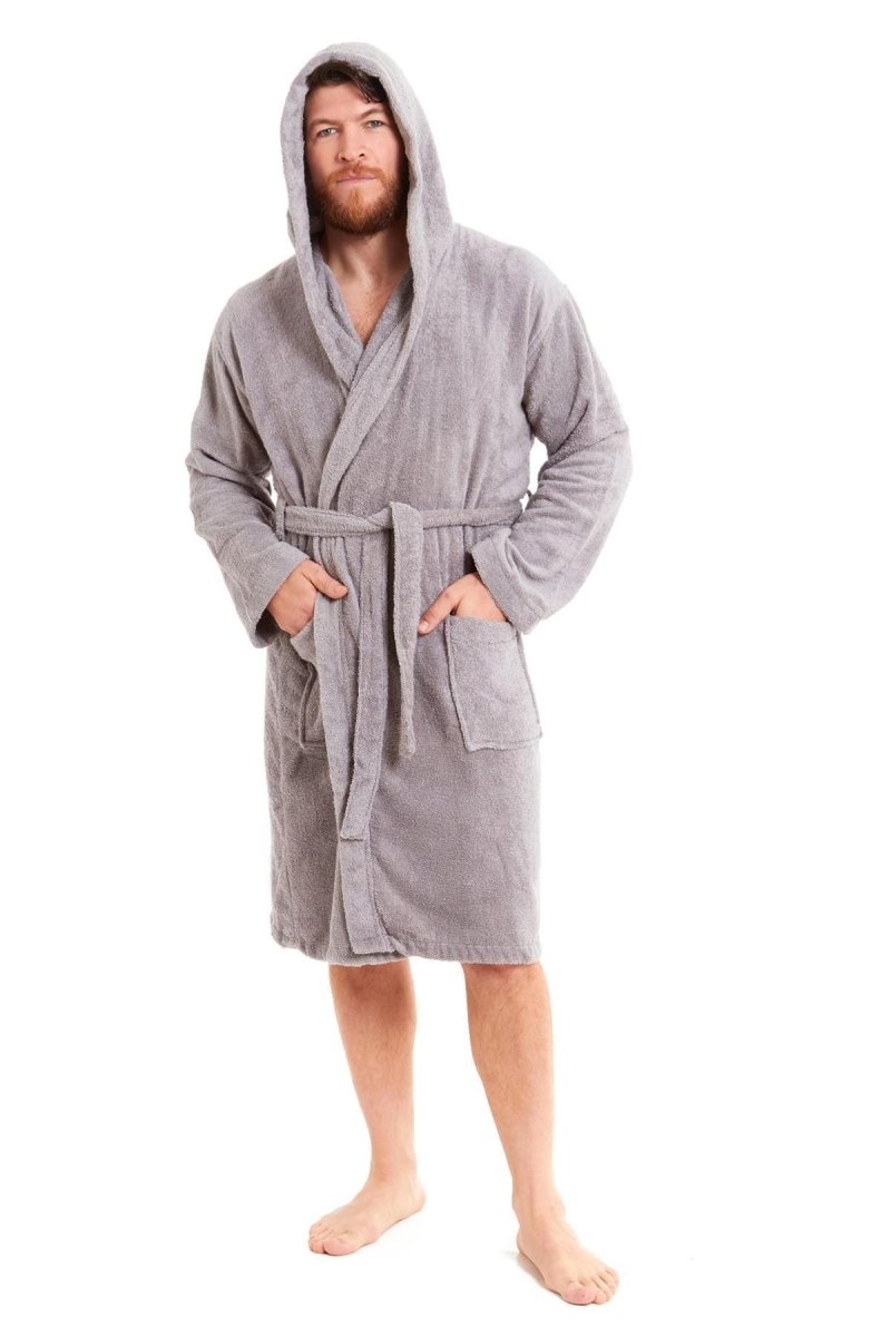 Men's Luxury Bamboo Cotton Hooded Bathrobe - Joe’s Haven