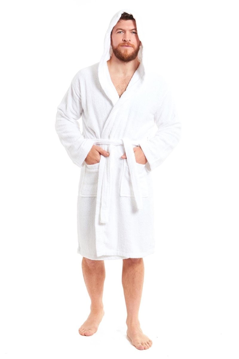 Men's Luxury Bamboo Cotton Hooded Bathrobe - Joe’s Haven