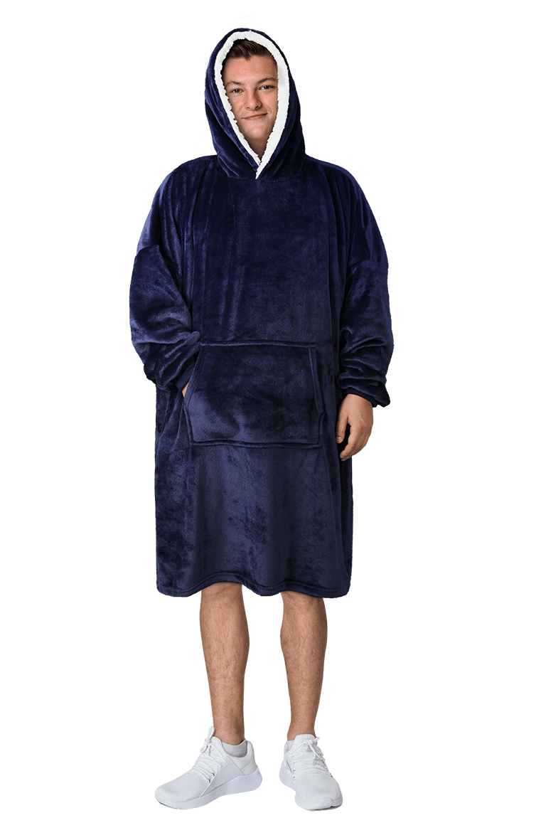 Men's Oversized Hooded Blanket Giant Sherpa Lined Hoodie - Joe’s Haven