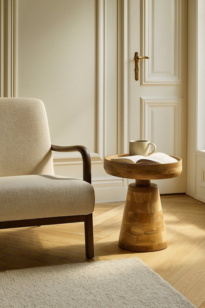 Merlin Mango Wood Side Table - Joe’s Haven