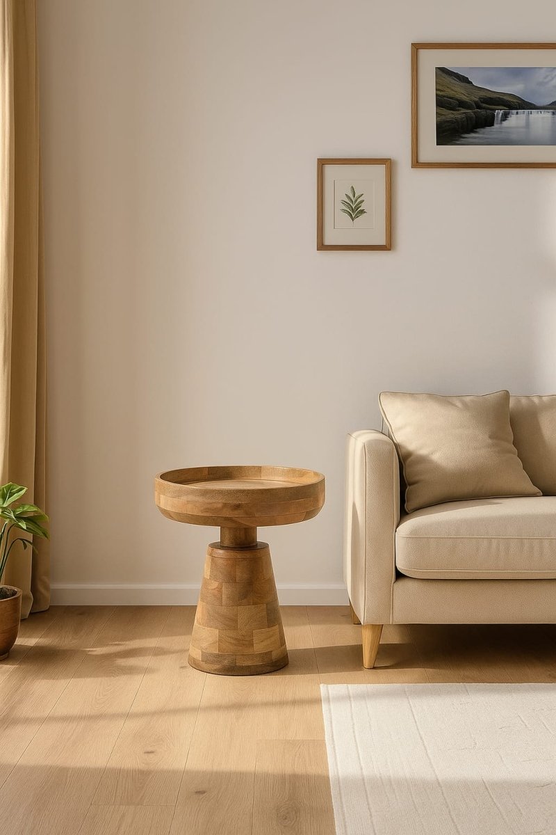 Merlin Mango Wood Side Table - Joe’s Haven