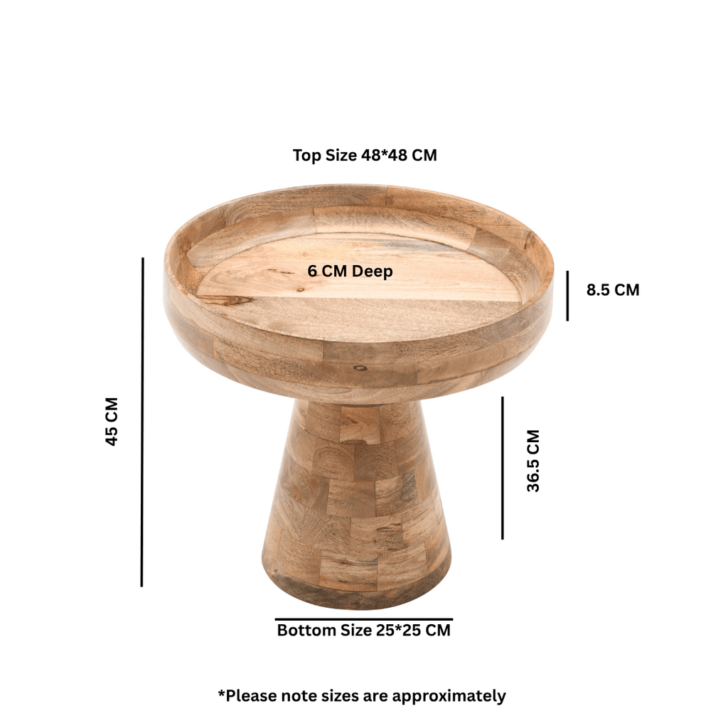 Merlin Mango Wood Side Table - Joe’s Haven