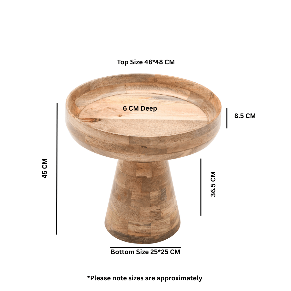 Merlin Mango Wood Side Table - Joe’s Haven