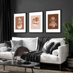 Mid century modern artwork | set of 3 framed wall art prints - Joe’s Haven
