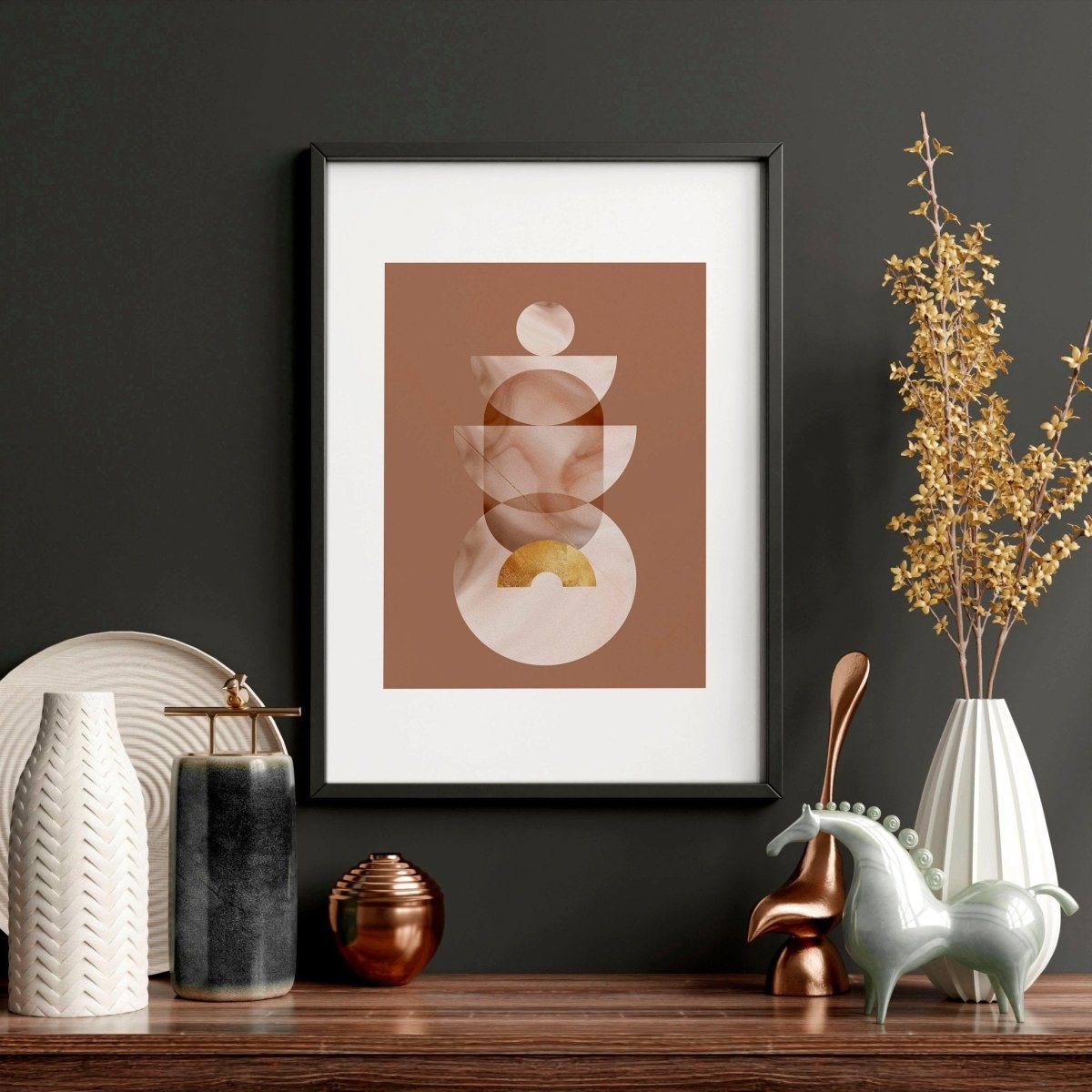 Mid century modern artwork | set of 3 framed wall art prints - Joe’s Haven