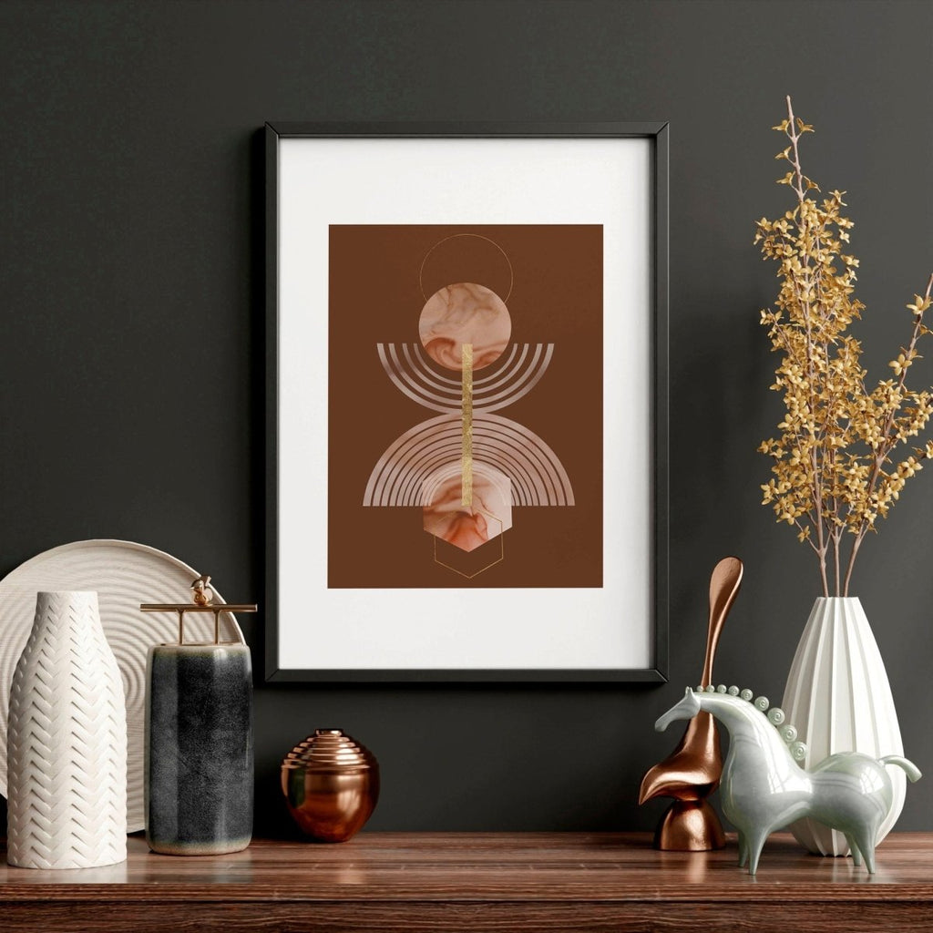 Mid century modern artwork | set of 3 framed wall art prints - Joe’s Haven