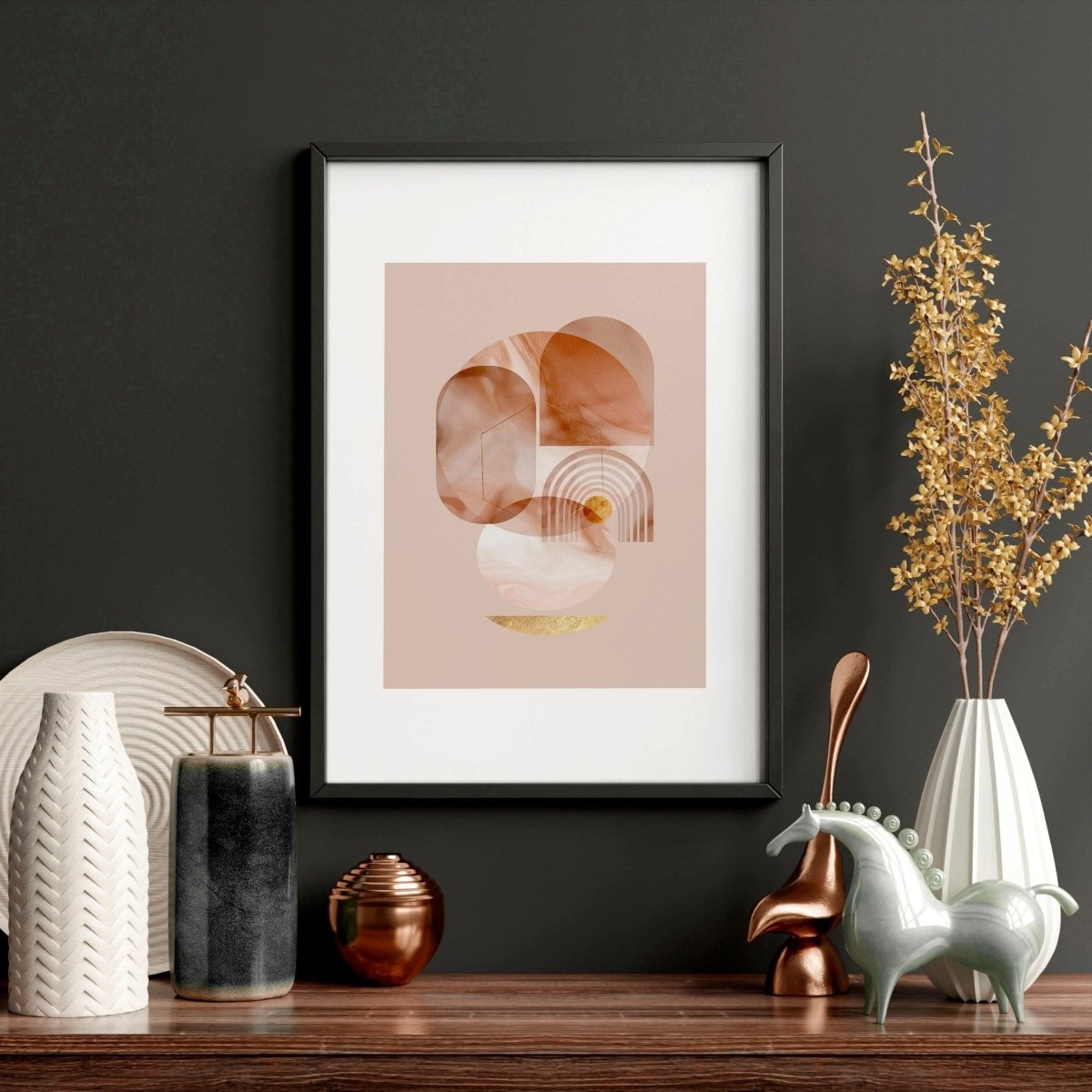 Mid century modern artwork | set of 3 framed wall art prints - Joe’s Haven