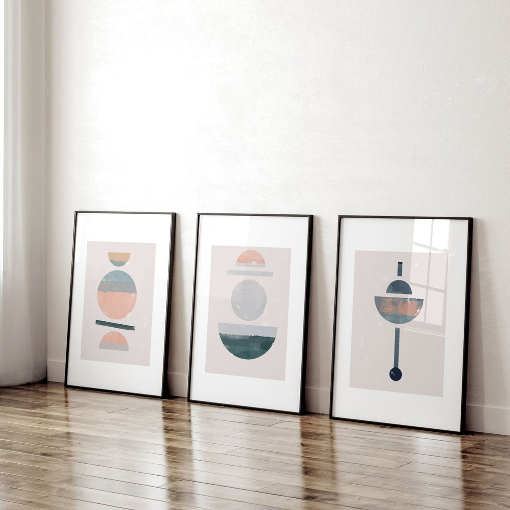 Abstract art for wall | set of 3 framed wall art - Joe’s Haven