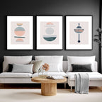 Abstract art for wall | set of 3 framed wall art - Joe’s Haven