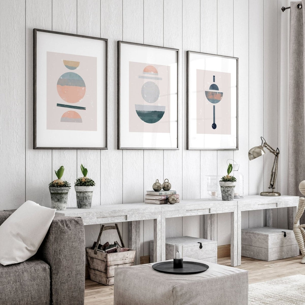 Abstract art for wall | set of 3 framed wall art - Joe’s Haven