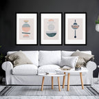Abstract art for wall | set of 3 framed wall art - Joe’s Haven