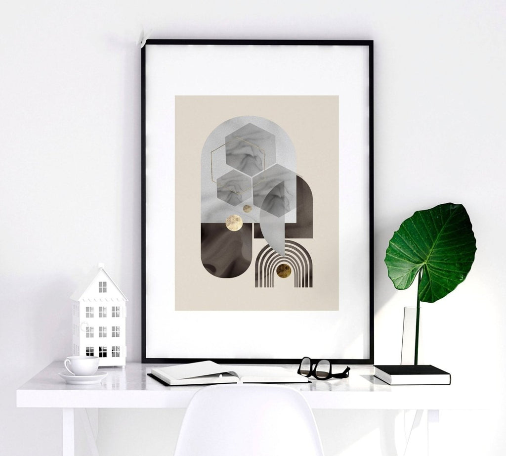 Wall art neutral | set of 3 framed wall art prints - Joe’s Haven