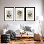 Wall art neutral | set of 3 framed wall art prints - Joe’s Haven