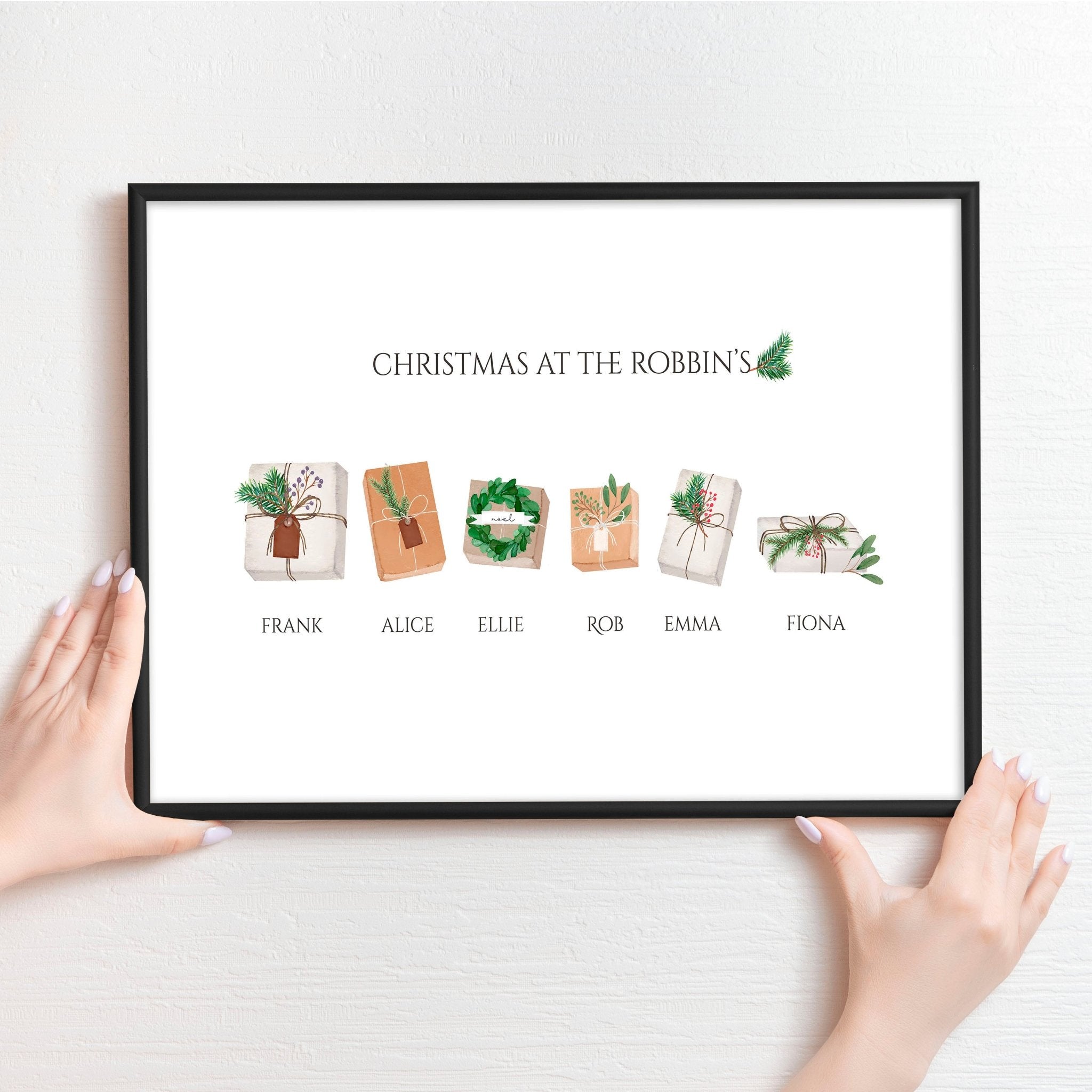 Mom and dad Christmas gifts | Custom Family wall art
