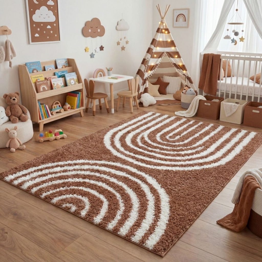 Moodi Shaggy Terra Tawny Rug - Joe’s Haven