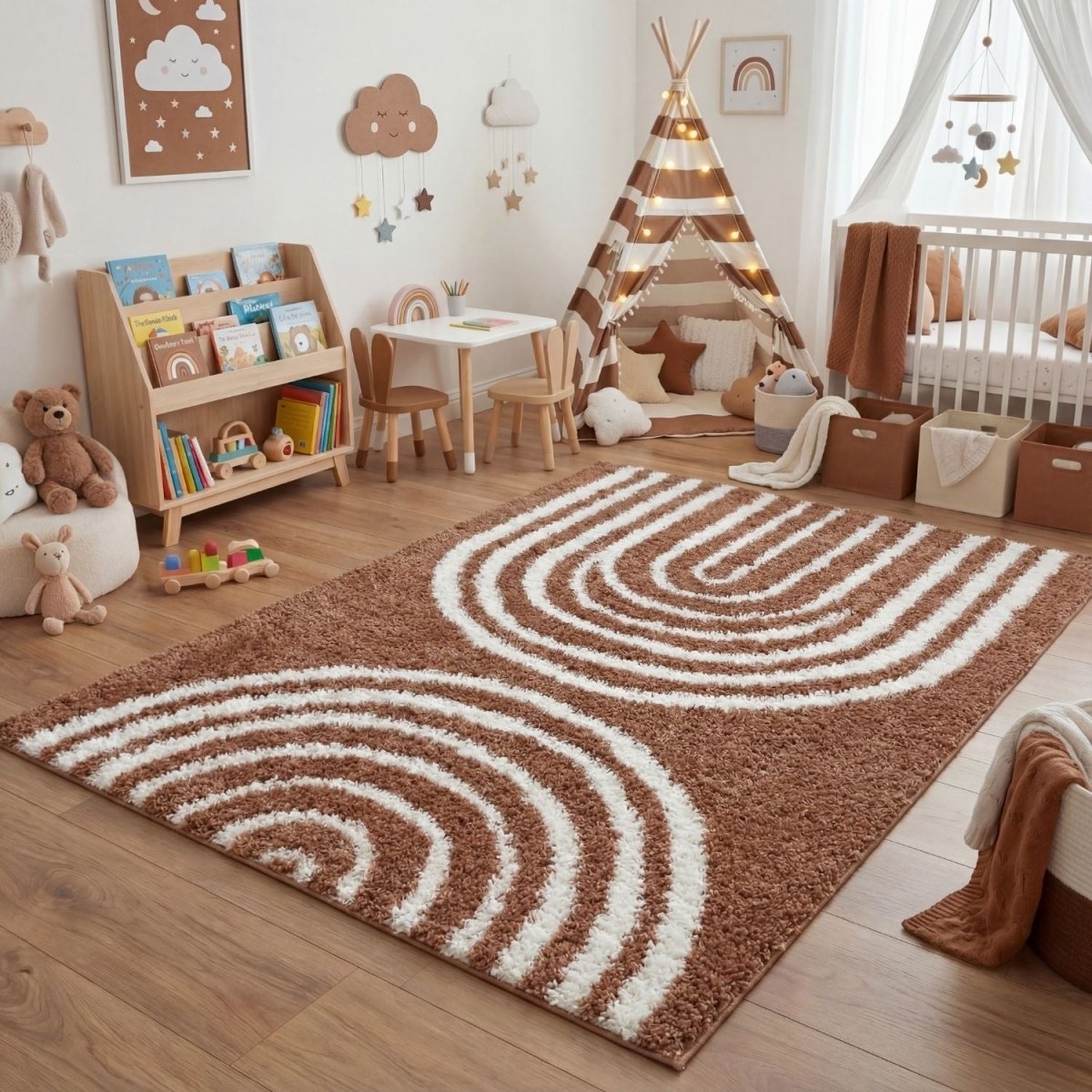 Moodi Shaggy Terra Tawny Rug - Joe’s Haven