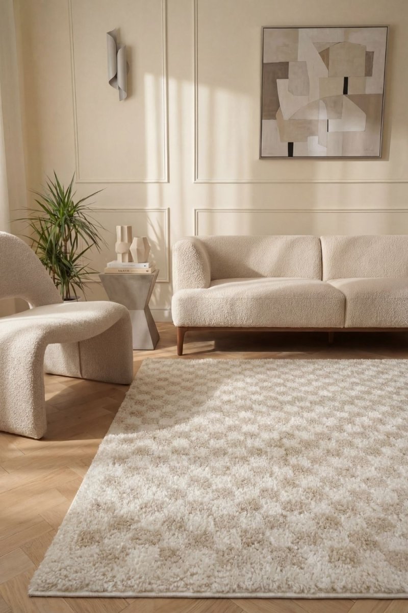 Moodi Shaggy Light Beige Nomari Rug - Joe’s Haven