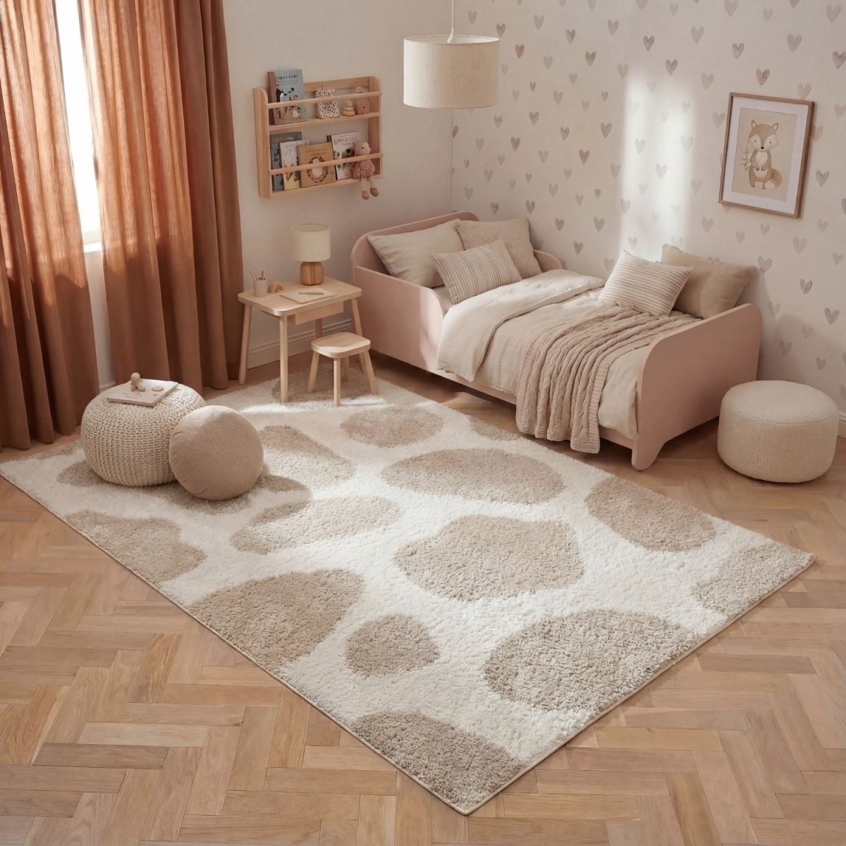 Moodi Shaggy Cream Kora Rug - Joe’s Haven