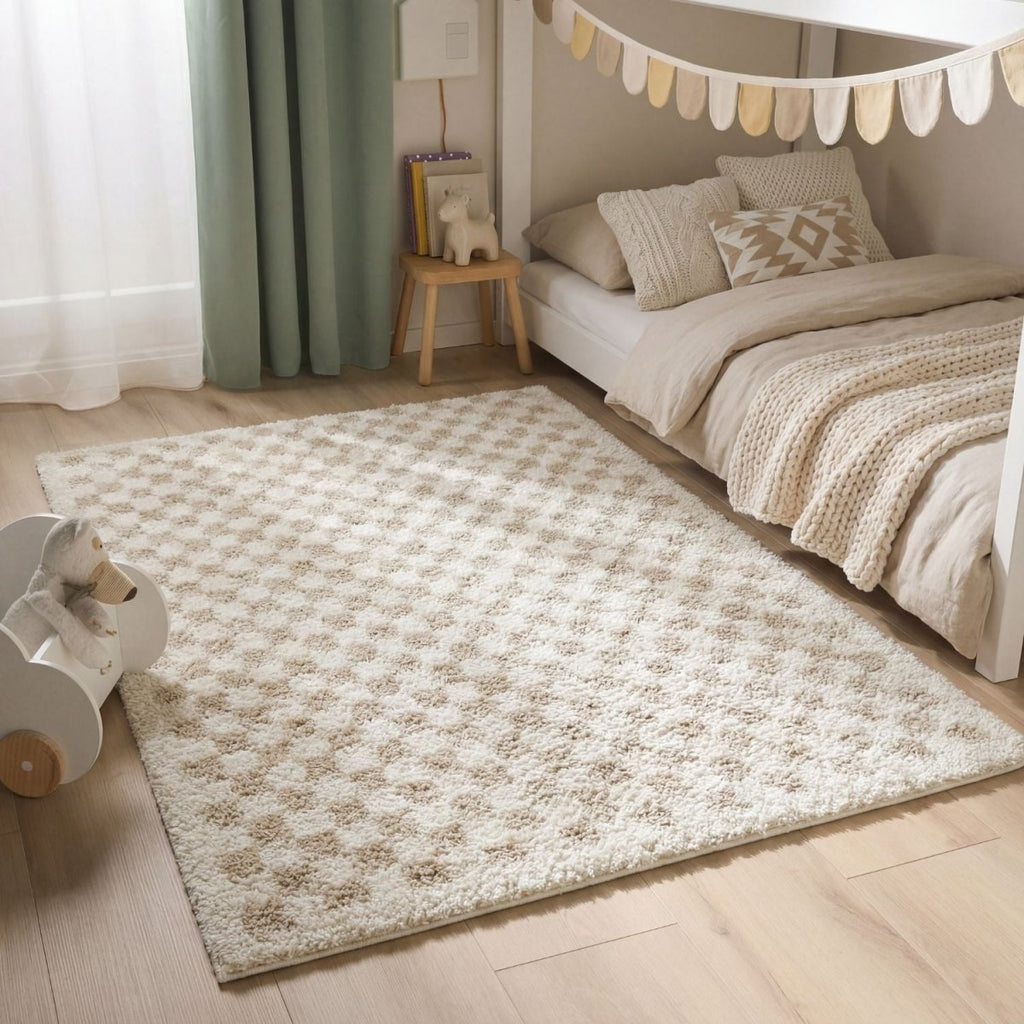 Moodi Shaggy Light Beige Nomari Rug - Joe’s Haven