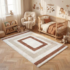 Moodi Shaggy Cream/Terra Slatefern Rug - Joe’s Haven