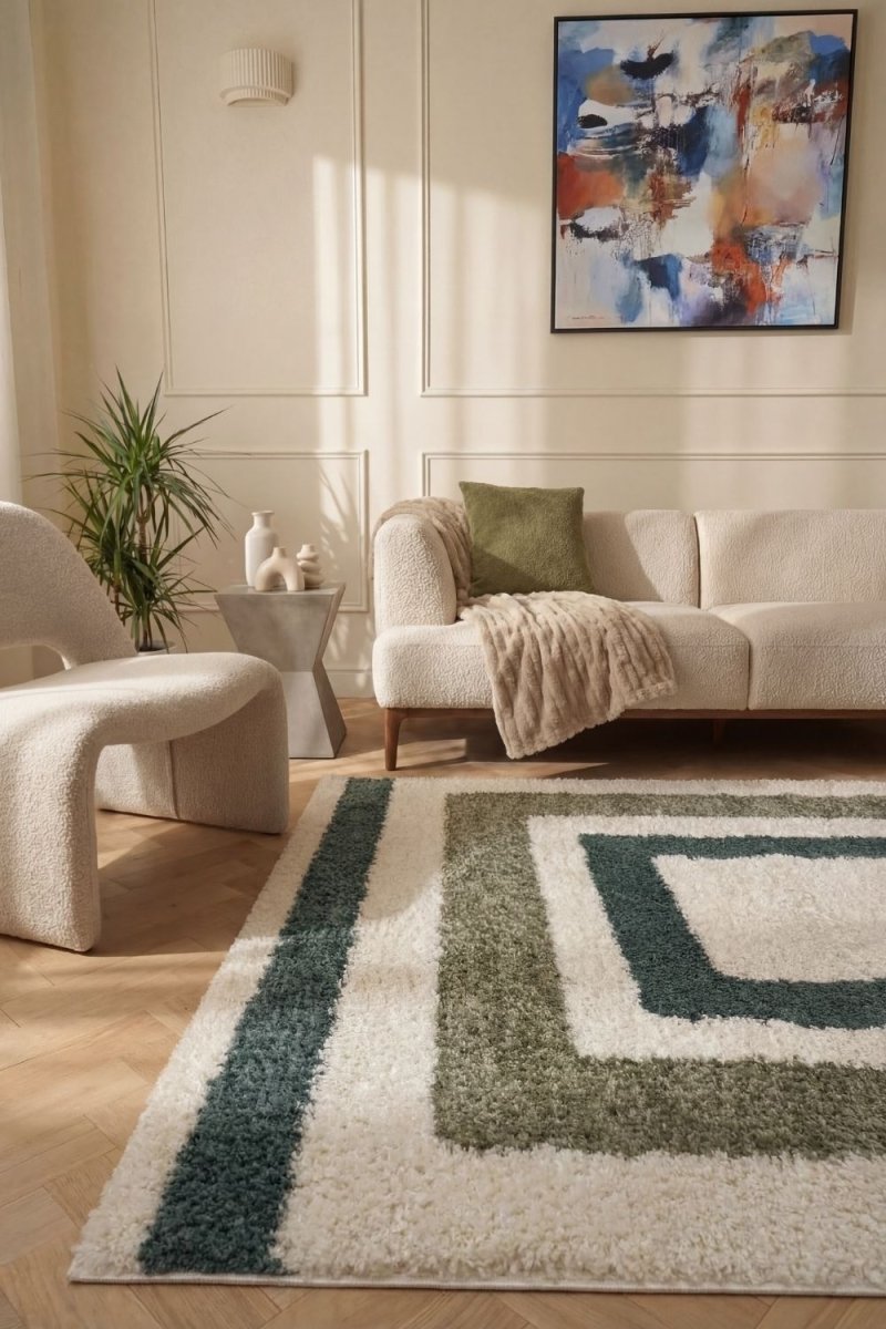 Moodi Shaggy Green Marina Rug - Joe’s Haven