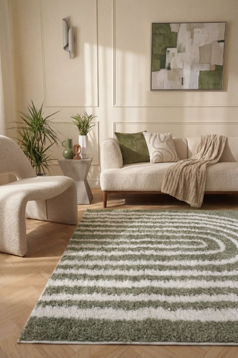 Moodi Shaggy Green Reverie Rug - Joe’s Haven