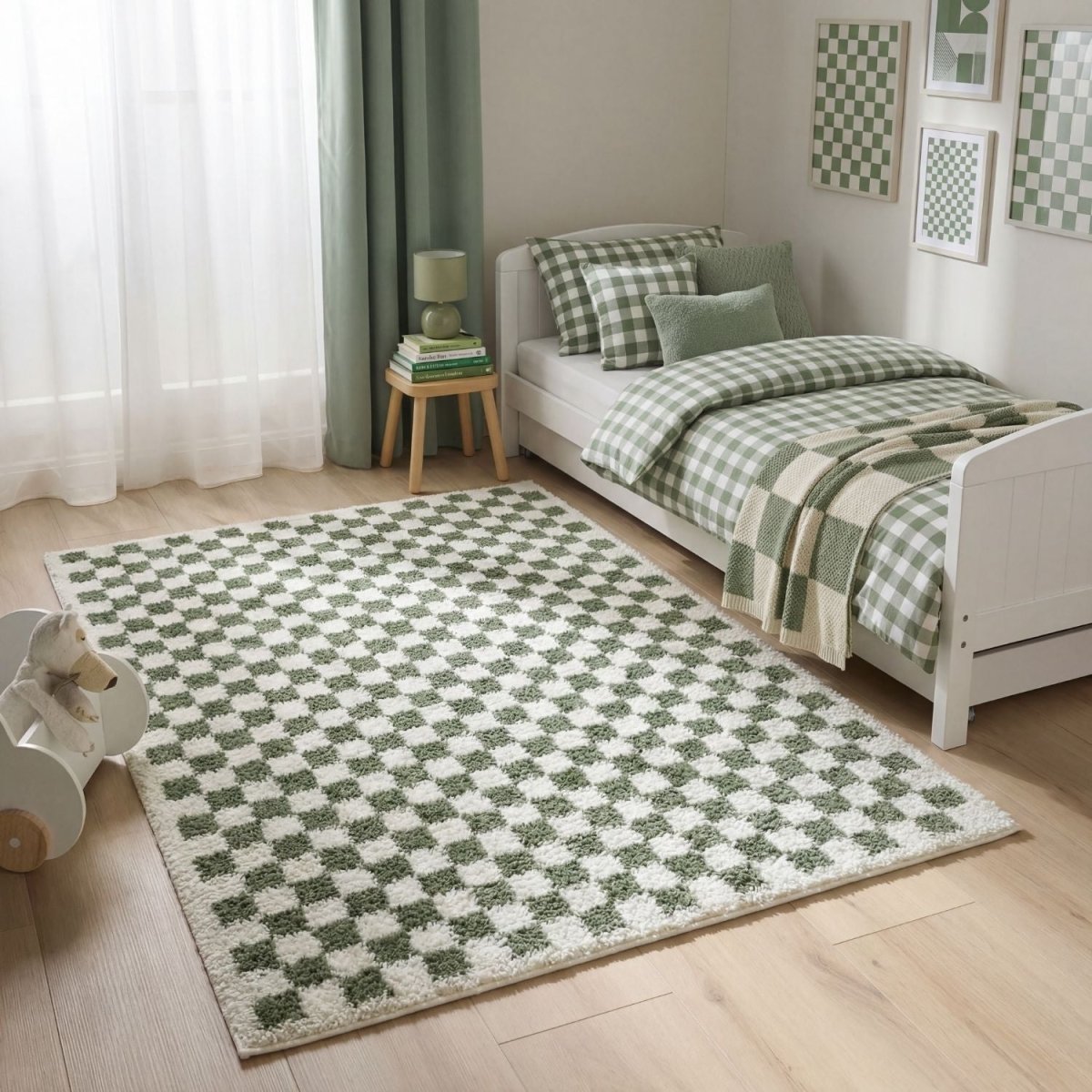 Moodi Shaggy Green Lunel Rug - Joe’s Haven