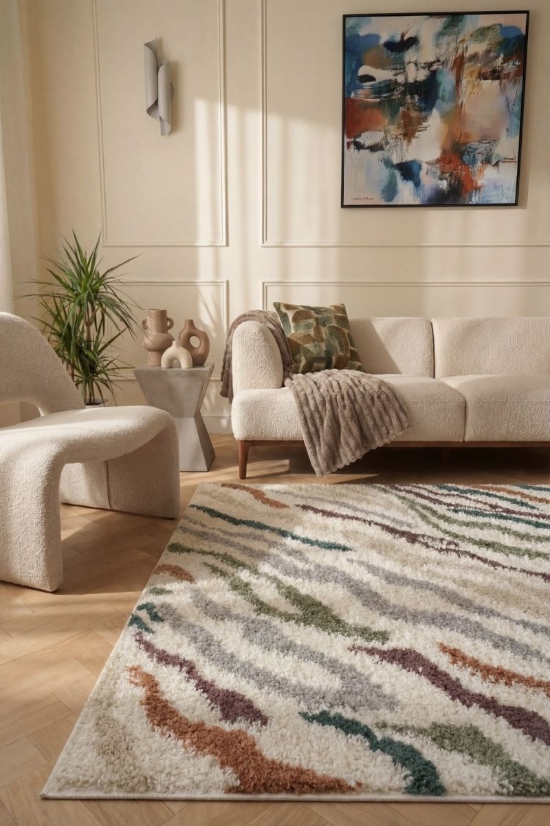 Moodi Shaggy Multicolour Tidecrest Rug - Joe’s Haven