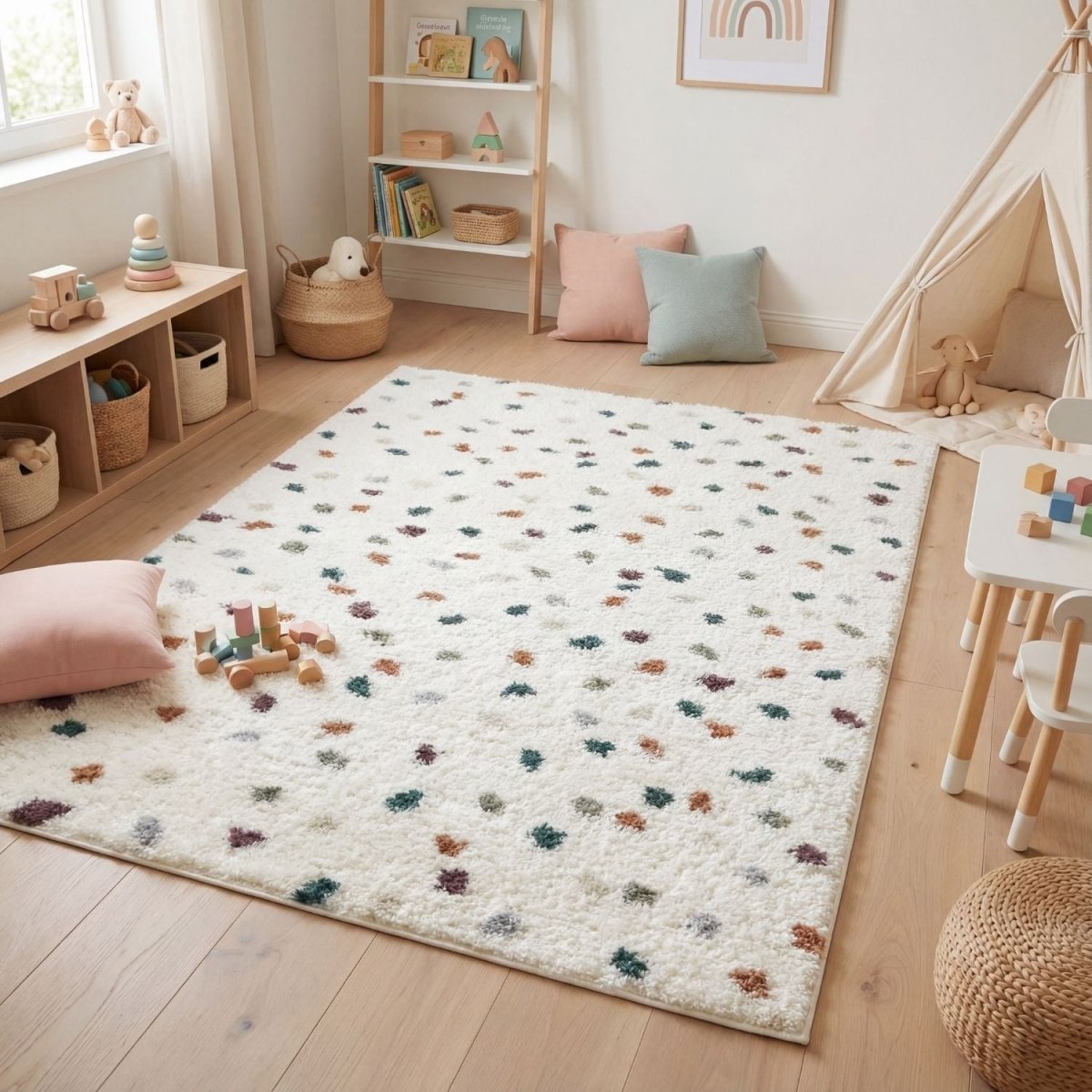 Moodi Shaggy Multicolour Jubile Rug - Joe’s Haven