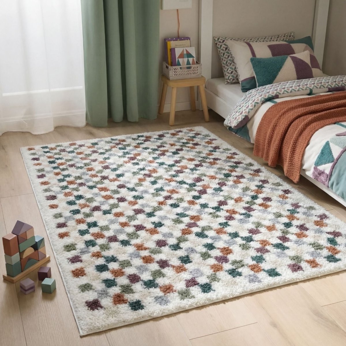 Moodi Shaggy Multicolour Pulseway Rug - Joe’s Haven