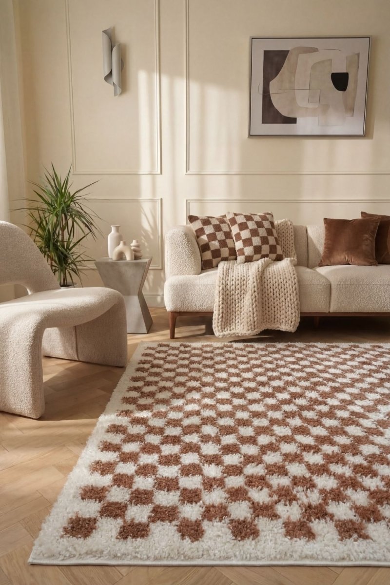 Moodi Shaggy Terra Pixelate Rug - Joe’s Haven