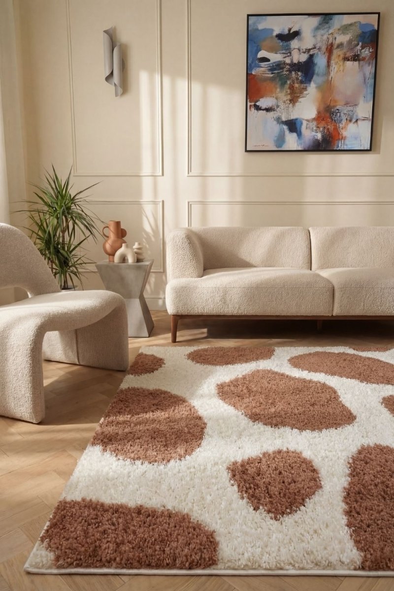 Moodi Shaggy Terra Froth Rug - Joe’s Haven