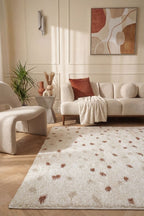 Moodi Shaggy Cream/Terra Biscotti Rug - Joe’s Haven