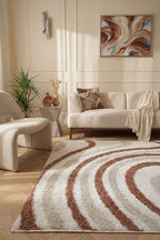 Moodi Shaggy Cream/Terra Sunhaze Rug - Joe’s Haven