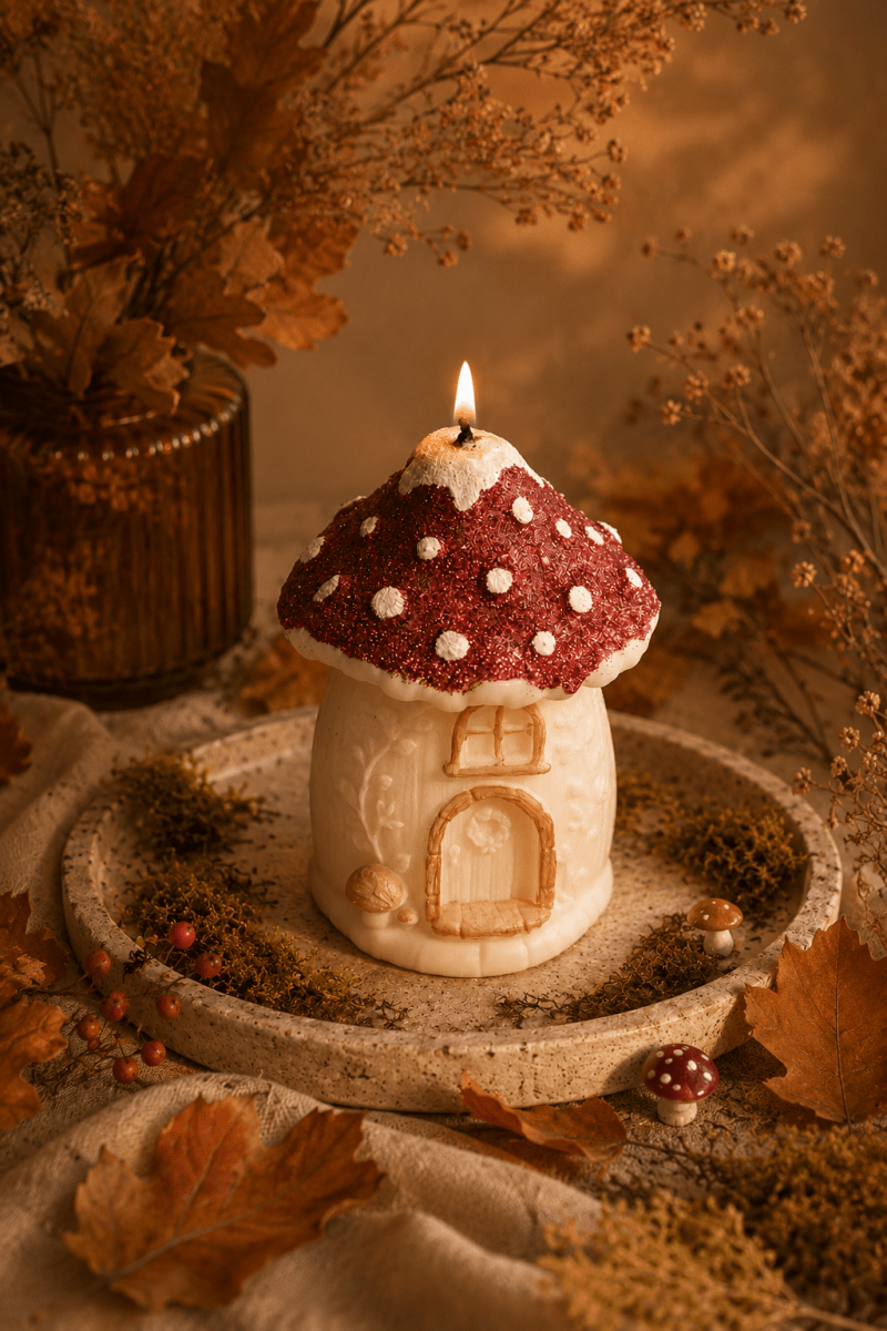 Mushroom House Candle - Joe’s Haven