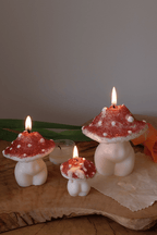 Glittery Mushroom Candles - Trio - Joe’s Haven