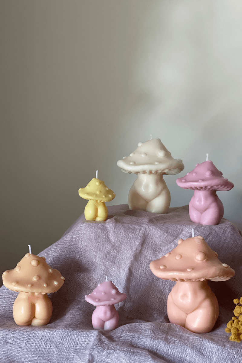 Goddess Mushroom Candles - Trio - Joe’s Haven