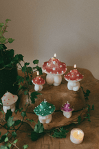 Glittery Mushroom Candles - Trio - Joe’s Haven