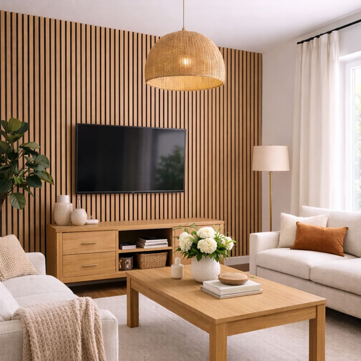 Natural Oak Acoustic Wall Panels - Joe’s Haven