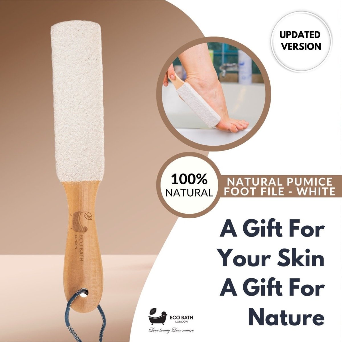 Natural Pumice Foot File - White - Joe’s Haven