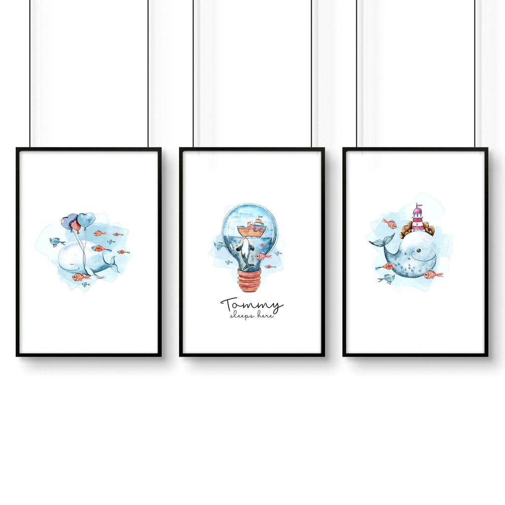 Childrens bedroom wall decor | set of 3 Wall art for Nursery