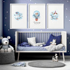 Childrens bedroom wall decor | set of 3 Wall art for Nursery