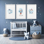 Childrens bedroom wall decor | set of 3 Wall art for Nursery