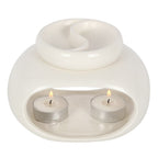 Off White Double Oil Burner - Joe’s Haven