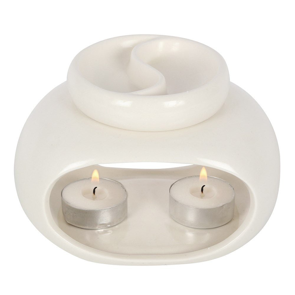 Off White Double Oil Burner - Joe’s Haven