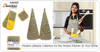 OLIVIA ROCCO Kitchen Sets With Apron Double Oven Gloves Towel Set Oven Mitts Pot Holder - Joe’s Haven