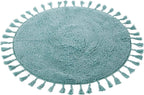 OLIVIA ROCCO Non Slip Round Tasselled Bath Mat 100% Cotton Absorbent Soft Plush Bathroom - Joe’s Haven